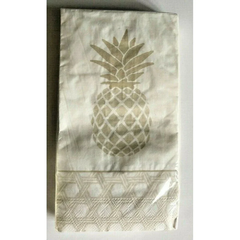 Pineapple Welcome Paper Napkins Hand Towels 20 pk Set of 2 Summer Decoupage